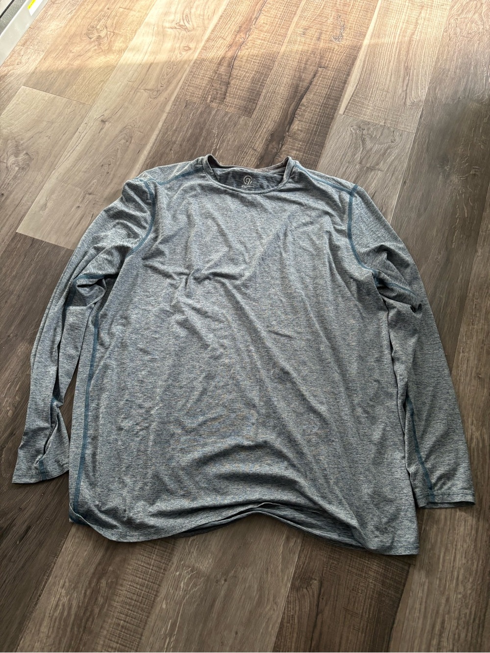 Champion Men's Long Sleeve Crew Shirt - Heather Gray Blue
